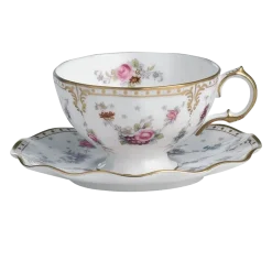 Royal Crown Derby Royal Antoinette Teacup & Saucer- Royal Crown Derby China|Teacups & Saucers