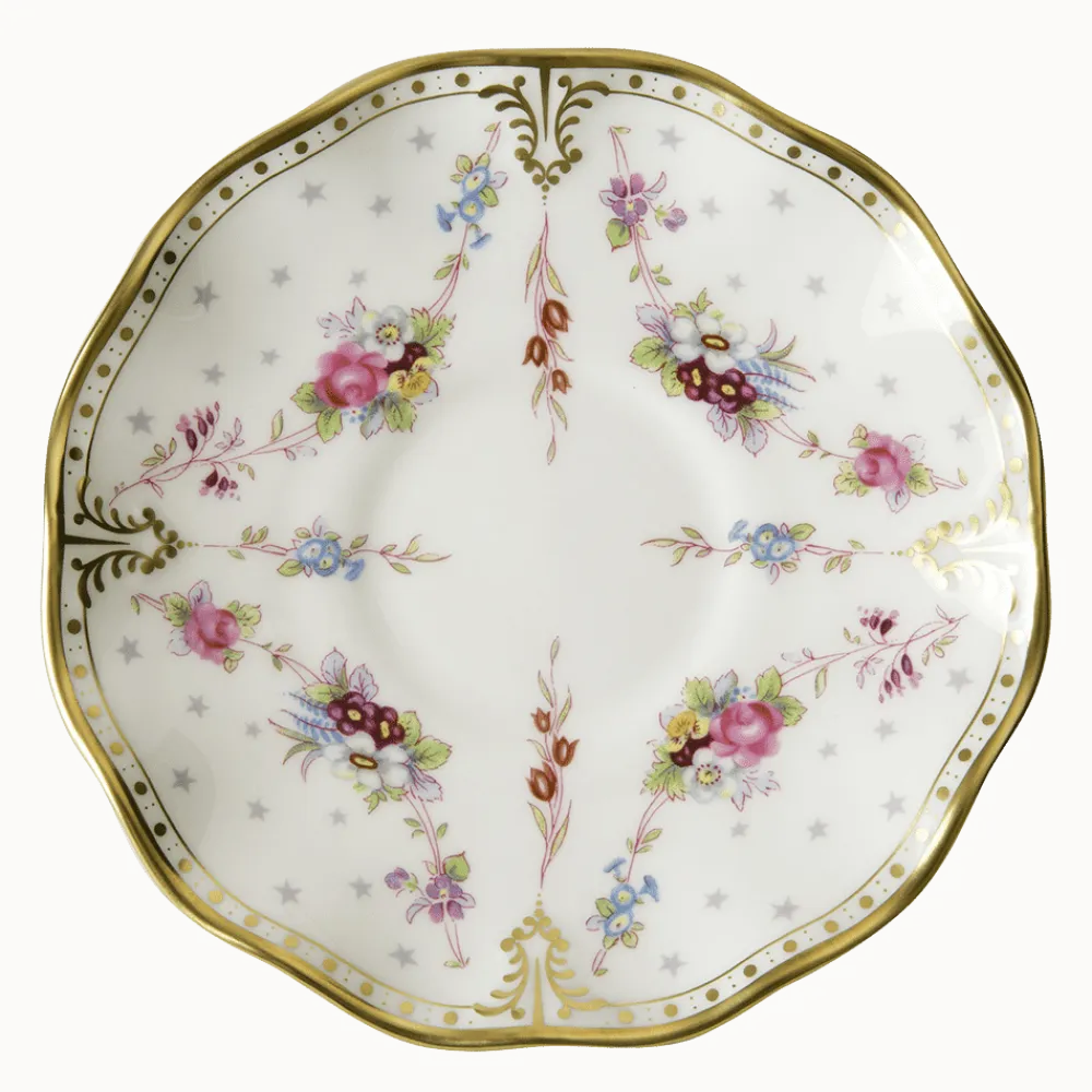 Royal Crown Derby Royal Antoinette Teacup & Saucer- Royal Crown Derby China|Teacups & Saucers
