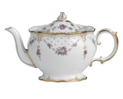 Royal Crown Derby Royal Antoinette Large Teapot- Royal Crown Derby China|Teapots