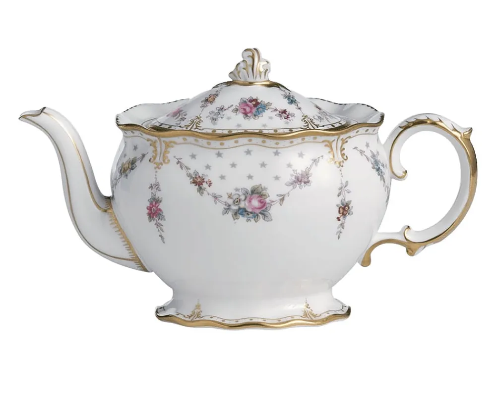 Royal Crown Derby Royal Antoinette Large Teapot- Royal Crown Derby China|Teapots
