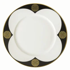 Royal Crown Derby Satori Black Salad Plate- Royal Crown Derby China