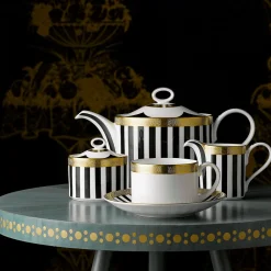 Royal Crown Derby Satori Black Cream Jug- Royal Crown Derby China|Creamers & Sugar Bowls