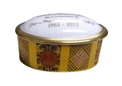 Royal Crown Derby 60th Anniversary Coronation Trinket Box- Royal Crown Derby China
