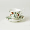 Roy Kirkham Alpine Strawberry Espresso Cup & Saucer- Teacups & Saucers