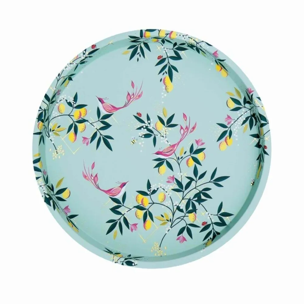 Sara Miller London Sarah Miller Duck Egg Orchard Deepwell Tray- Trays|Tea Trays