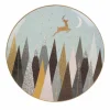 Sara Miller London Sara Miller Frosted Pines Dessert Plate (Reindeer)- Tea Plates