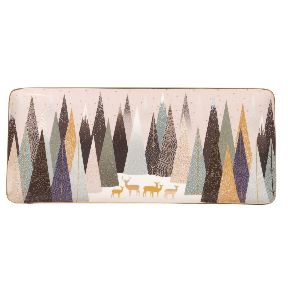 Sara Miller London Sara Miller Frosted Pines Sandwich Tray- Tea Trays