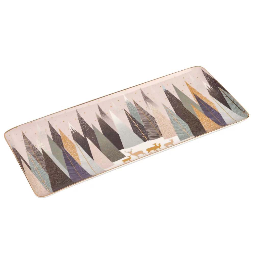 Sara Miller London Sara Miller Frosted Pines Sandwich Tray- Tea Trays