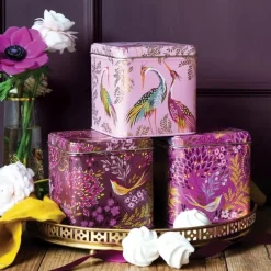 Sara Miller London Sara Miller Haveli Garden Square Caddies Set- Decorative Tins|Tea Tins & Storage Jars