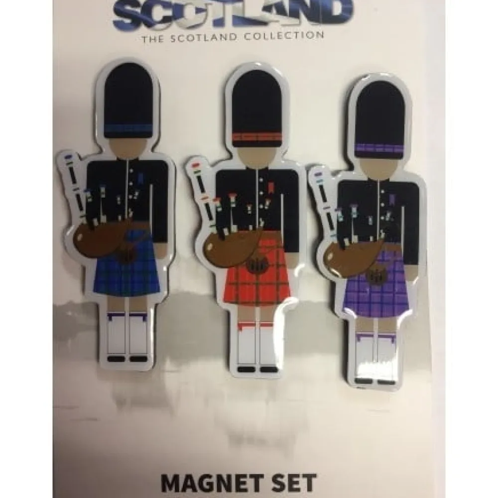 Scottish Piper Magnets, Set of 3- Souvenirs