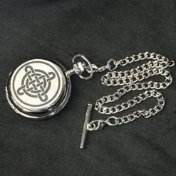 Sgian Dubh Co. Celtic Knot Mechanical Pocket Watch- Pewter Gifts & Jewelry