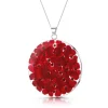 Shrieking Violet Poppy Full Moon Silver Pendant Necklace- Necklaces & Pendants