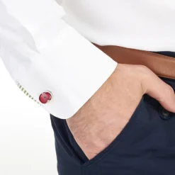 Shrieking Violet Poppy Sterling Silver Cufflinks- Cufflinks & Men's Accessories