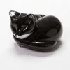 Small Cat at Rest Glass Figurine- Langham Glass