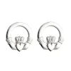 Solvar Claddagh Silver Stud Earrings- Earrings