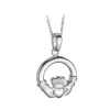 Solvar Claddagh Sterling Silver Pendant Necklace- Necklaces & Pendants