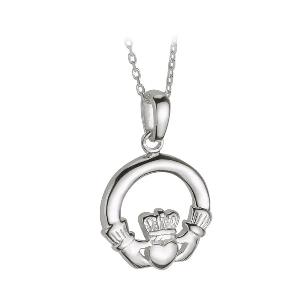 Solvar Claddagh Sterling Silver Pendant Necklace- Necklaces & Pendants