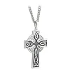Solvar Mens Double Sided Oxidised Silver Celtic Cross Pendant Necklace- Necklaces & Pendants