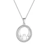 Solvar Round Claddagh Sterling Silver & Cubic Zirconia Pendant Necklace- Necklaces & Pendants