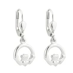 Solvar Claddagh Heart Sterling Silver Earrings- Earrings