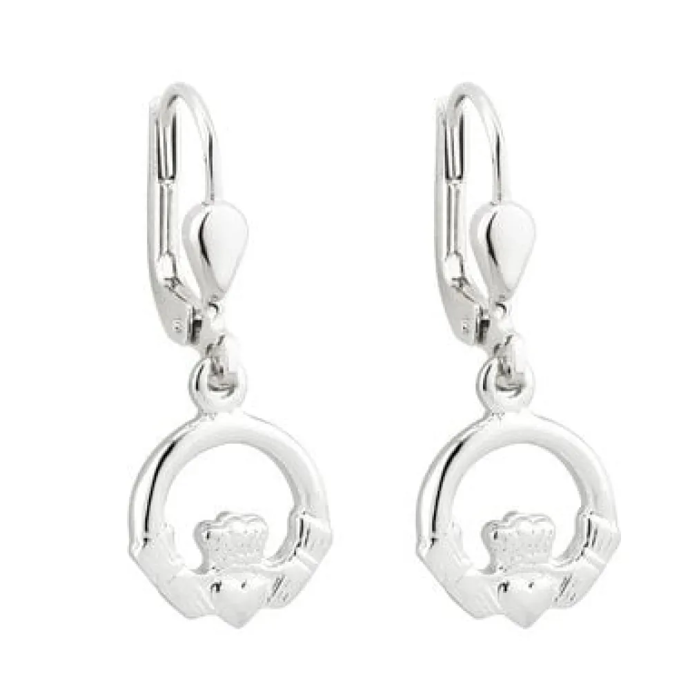 Solvar Claddagh Heart Sterling Silver Earrings- Earrings