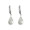 Solvar Trinity Knot Pearl Drop Earrings- Earrings