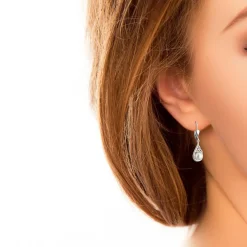 Solvar Trinity Knot Pearl Drop Earrings- Earrings