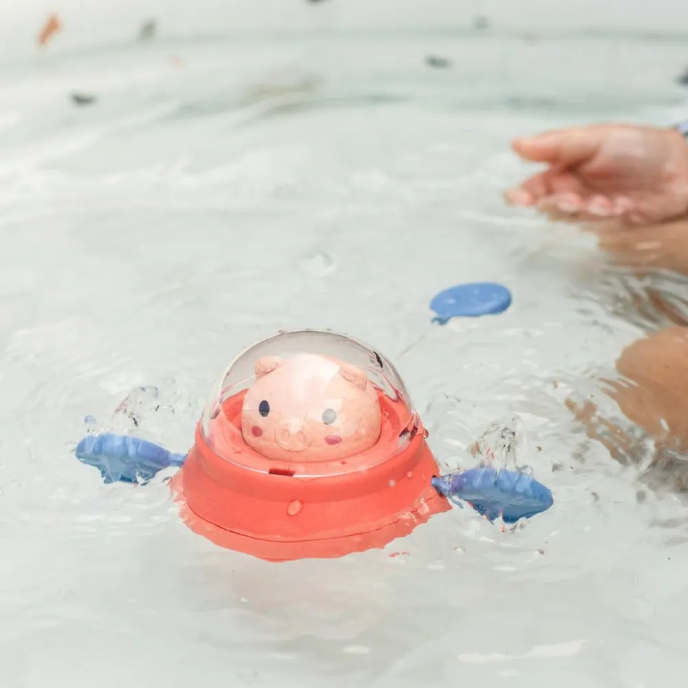 Space Piggy Bath Paddle Ship- Toys