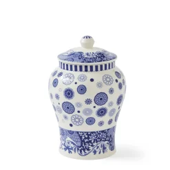 Spode Blue Italian Brocato Mini Vase- Vases