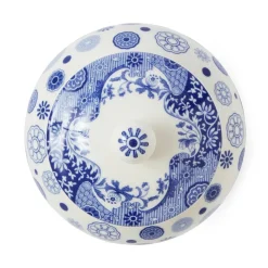 Spode Blue Italian Brocato Mini Vase- Vases
