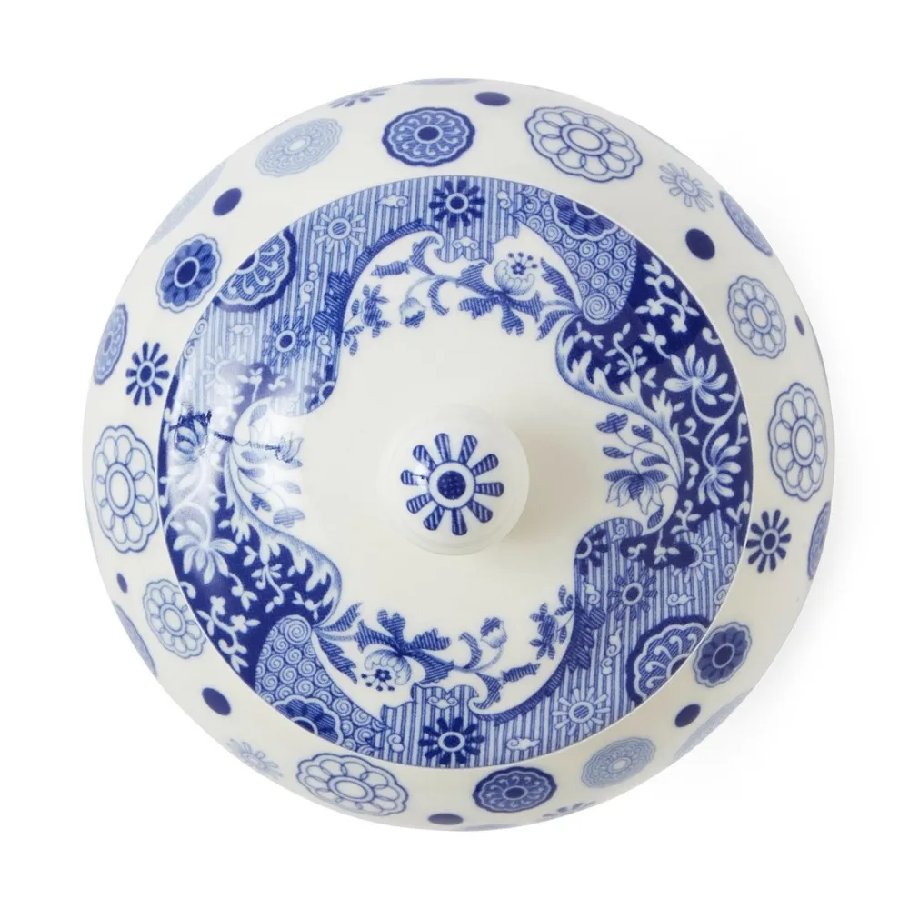 Spode Blue Italian Brocato Mini Vase- Vases