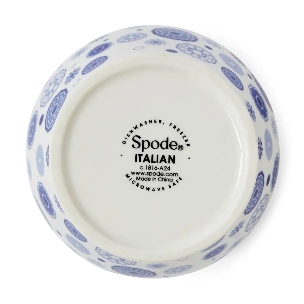 Spode Blue Italian Brocato Mini Vase- Vases