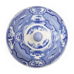 Spode Blue Italian Gothic Castle Vase- Vases