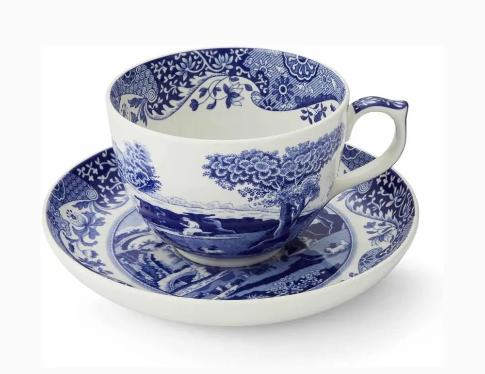 Spode Blue Italian Jumbo Breakfast Cup & Saucer- Teacups & Saucers|Assorted Mugs