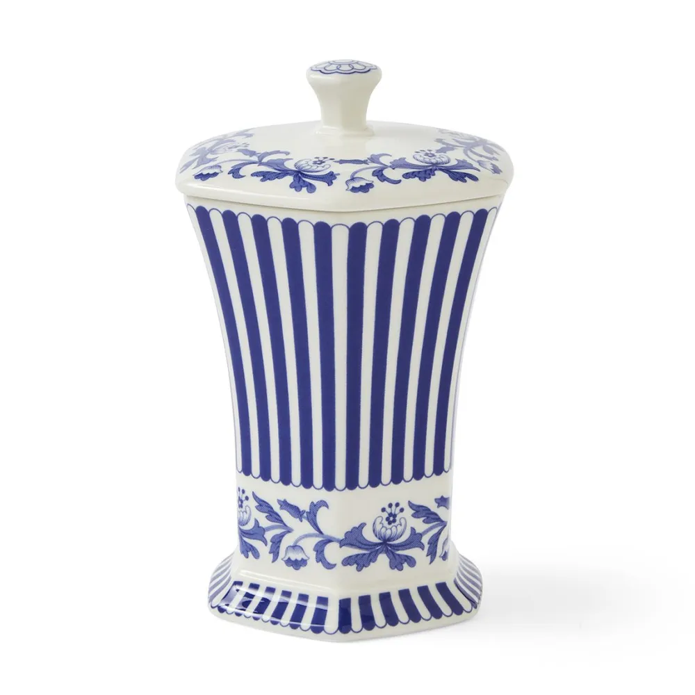 Spode Blue Italian Steccato Mini Vase- Vases