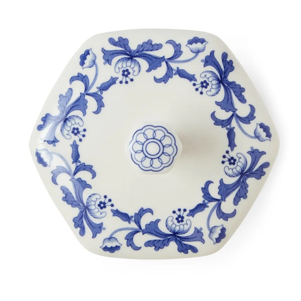 Spode Blue Italian Steccato Mini Vase- Vases