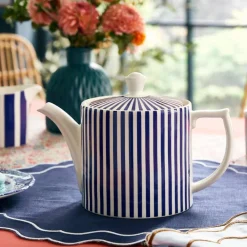 Spode Blue Italian Steccato Teapot- Teapots