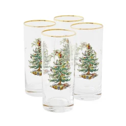 Spode Christmas Tree Highball Glasses Set- Glasses & Steins