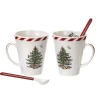 Spode Christmas Tree Peppermint Mug & Spoon Set- Assorted Mugs