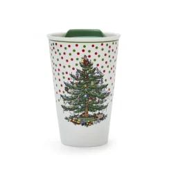 Spode Christmas Tree Polka Dot Travel Mug- Assorted Mugs