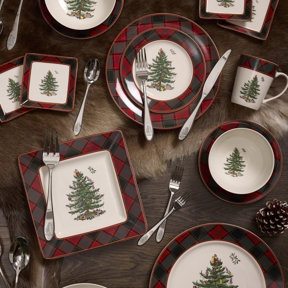 Spode Christmas Tree Tartan Mug- Assorted Mugs
