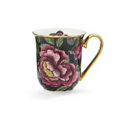 Spode Creatures of Curiosity Black Floral Mug- Assorted Mugs