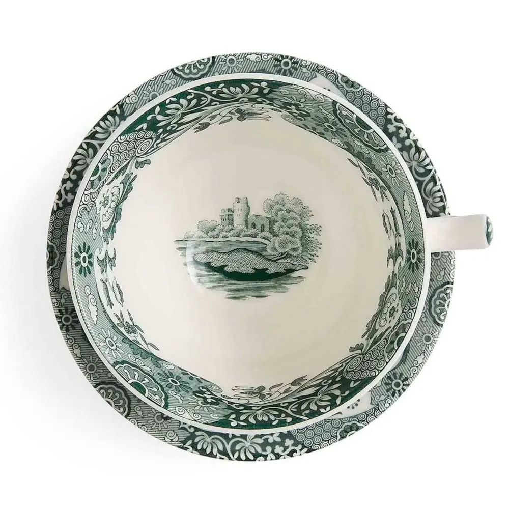 Spode Green Italian Breakfast Cup & Saucer- Teacups & Saucers