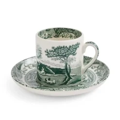 Spode Green Italian Espresso Cup & Saucer- Teacups & Saucers