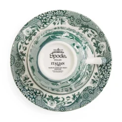 Spode Green Italian Teacup & Saucer- Teacups & Saucers