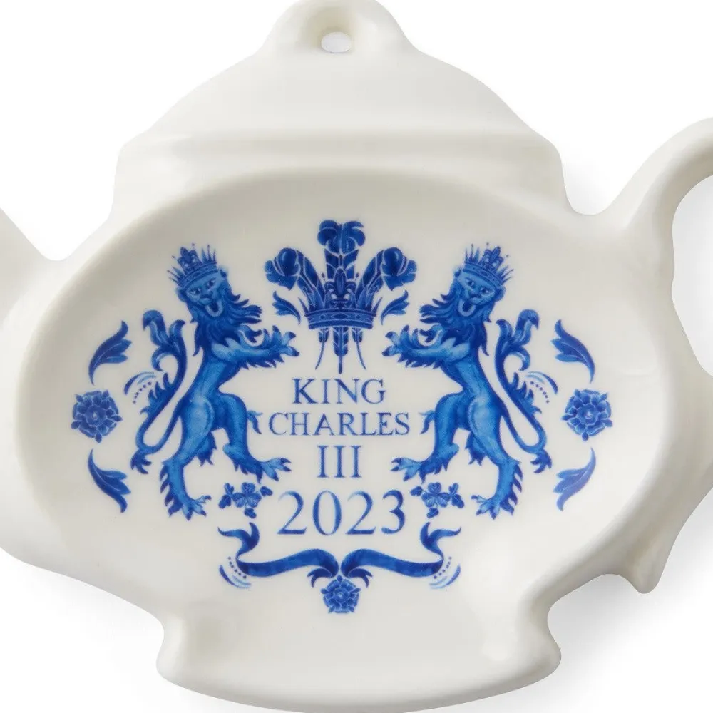 Spode King's Coronation Tea Tidy- King Charles Iii|Tea Bag Holders & Squeezers