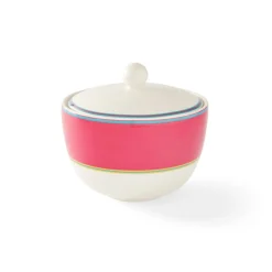 Spode Kit Kemp Calypso Pink Covered Sugar Bowl- Creamers & Sugar Bowls