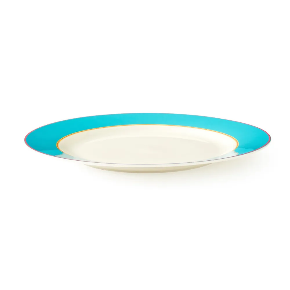 Spode Kit Kemp Calypso Turquoise Charger Serving Plate- Serving Plates