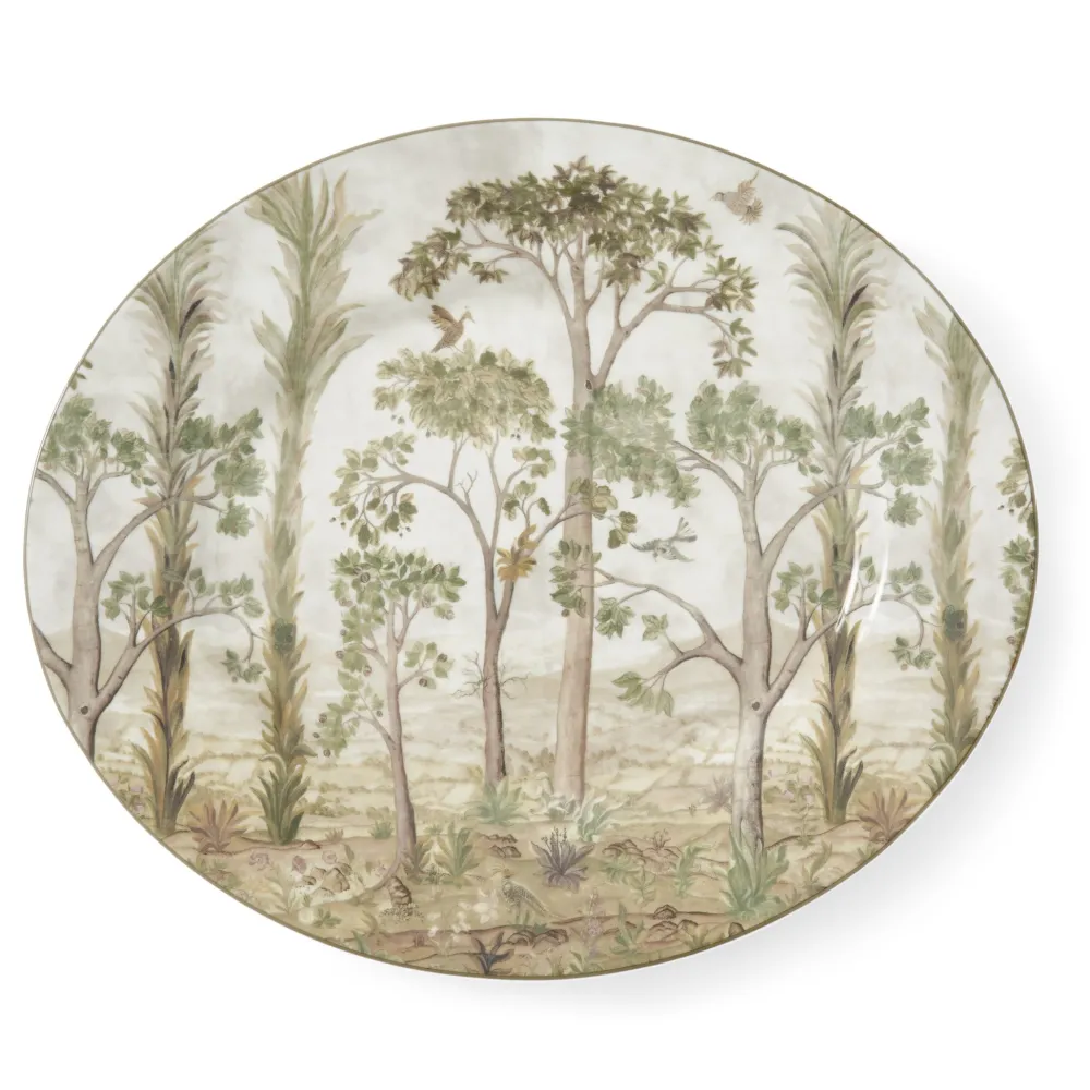 Spode Kit Kemp Tall Trees Oval Platter- Serving Plates
