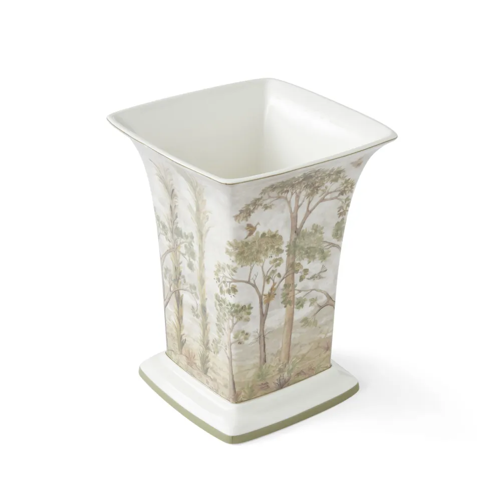 Spode Kit Kemp Tall Trees Square Vase- Vases